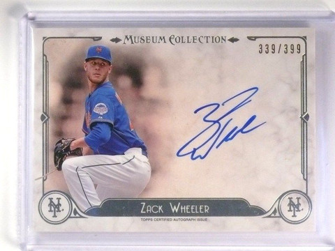 2014 Topps Museum Collection Zack Wheeler autograph auto #D339/399