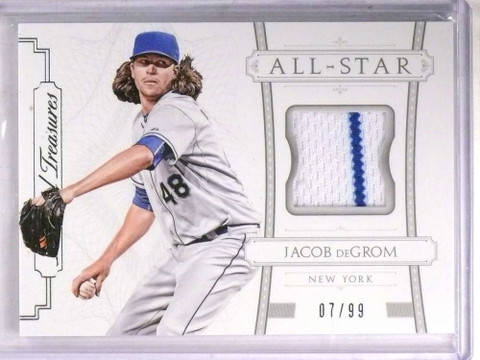 DELETE 15879 2015 National Treasures All-Star Jacob Degrom jersey #D07/99 #17 *69571