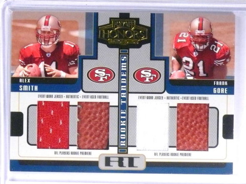 2005 Honors Tandems Alex Smith Grank Gore Jersey ball rookie #D36/50 *72086