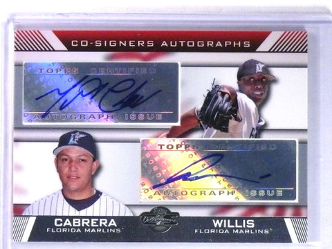 DELETE 22158 2007 Topps Co-Signers Dual Autograph Miguel Cabrera Dontrelle Willis #CSCW *75215