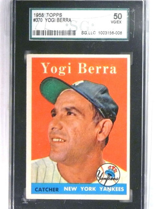 DELETE 22334 1958 Topps Yogi Berra #370 SGC 50 VG/EX  *75109