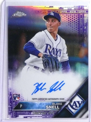 DELETE 22885 2016 Topps Chrome Purple Refractor Blake Snell Rookie Autograph #D176/250 *75675