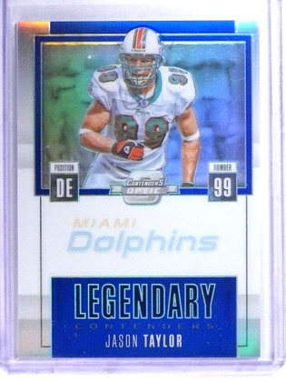 2018 Panini Contenders Optic Legendary Blue Jason Taylor #D09/10 #L-C2 *76306