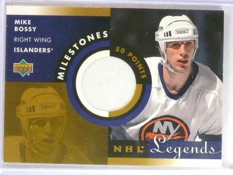 2001-02 Upper Deck Legends Milestones 50 Points Mike Bossy Jersey #MMB *80035