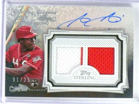 DELETE 28441 2020 Topps Sterling Aristides Aquino autograph auto jersey rc #D01/25