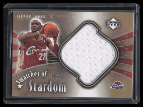 SOLD 125502 2005-06 Upper Deck Trilogy Swatches of Stardom LJ LeBron James Jersey 26/50