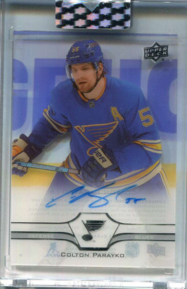2020-21 Upper Deck Clear Cut CCPA Colton Parayko Auto