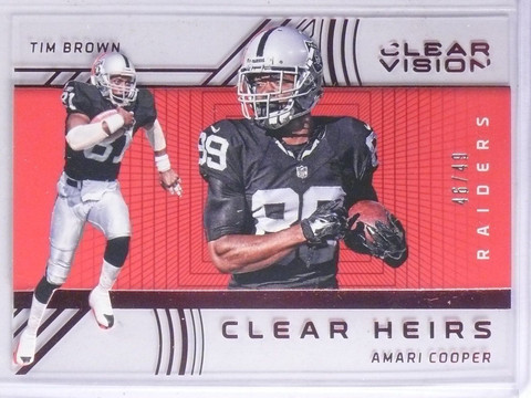 2016 Panini Clear Vision Heirs Red Amari Cooper Tim Brown #D46/49 #14 *65885