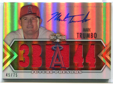 DELETE 118699 2012 Topps Triple Threads Sepia 145 Mark Trumbo Jersey Auto 45/75