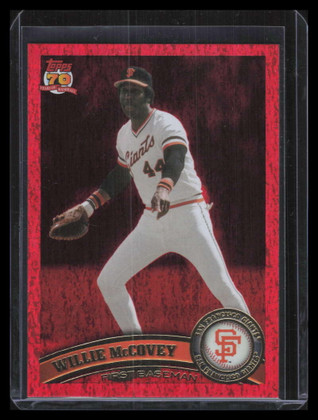 2021 Topps Archives Red Hot Foil 253 Willie McCovey 33/50
