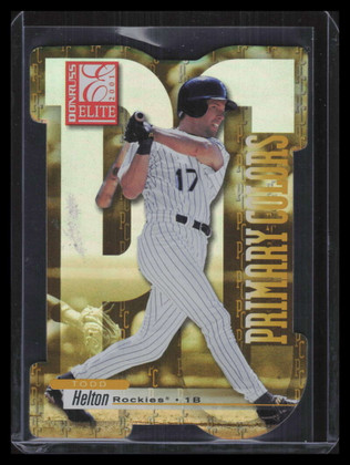 2001 Donruss Elite Primary Colors Yellow Die Cut pc11 Todd Helton 23/75