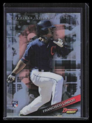 2015 Bowman's Best Refractor 3 Francisco Lindor Rookie (b)