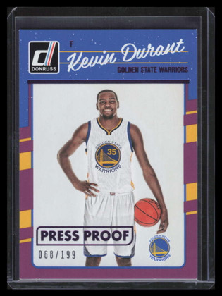 2016-17 Donruss Press Proofs Purple 137 Kevin Durant 68/199