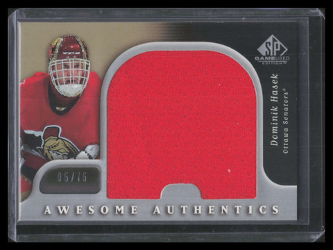 2005-06 SP Game Used Awesome Authentics AAHK Dominik Hasek Jumbo Jersey 5/75