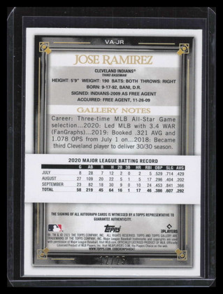 Jose Ramirez Signed Cleveland Indians Jersey (PSA COA)