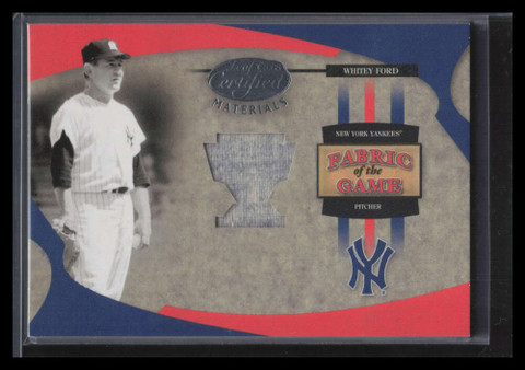 2005 Leaf Certified Materials Fabric of Game Reward 127 Whitey Ford Jersey 1/5