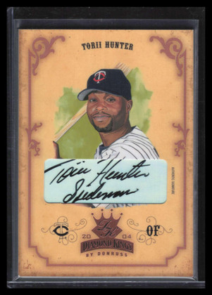 2004 Diamond Kings Signatures 48 Torii Hunter Spiderman Inscription Auto 20/100