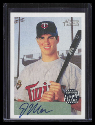 2002 Bowman Heritage Autographs BHAJM Joe Mauer Rookie Auto