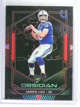 2019 Panini Obsidian Football Andrew Luck Electric Etch Red #D3/5 #33