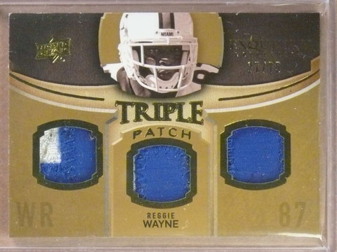 2010 UD Exquisite Collection Reggie Wayne Triple Patch Jersey #D27/75