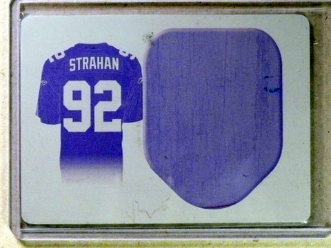 2018 Leaf In The Game Used Enshrined Magenta Plate Michael Strahan #D1/1