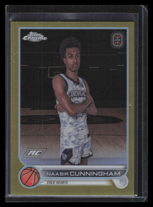 2022-23 Topps Chrome Overtime Elite Gold Refractor 5 Naasir Cunningham RC 21/50