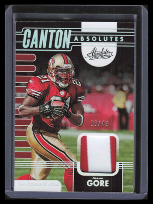 2023 Absolute Canton Absolutes Jerseys Holo Silver 8 Frank Gore Patch 16/49
