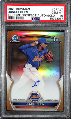 2023 Bowman Chrome Gold Refractor Junior Tilien Rookie Auto 41/50 PSA 10 GEM MT