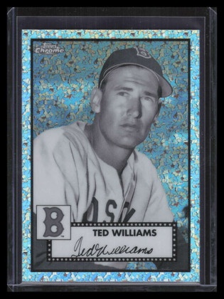 2021 Topps Chrome Platinum Black White Mini Diamond Refractor 614 Ted Williams