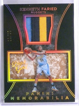 2015-16 Panini Black Gold Kenneth Faried Patch #D10/25 #31 *65777
