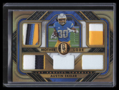 2023 Panini Gold Standard Mother Lode White Austin Ekeler 5 Jersey Patch 47/49