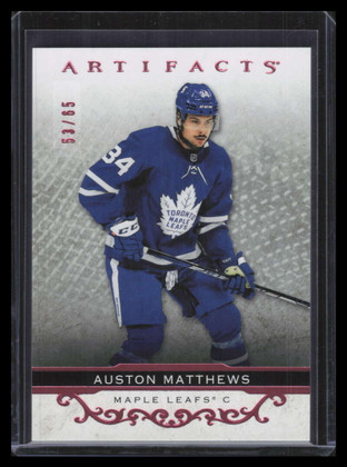2021-22 Artifacts Rose 105 Auston Matthews 53/65