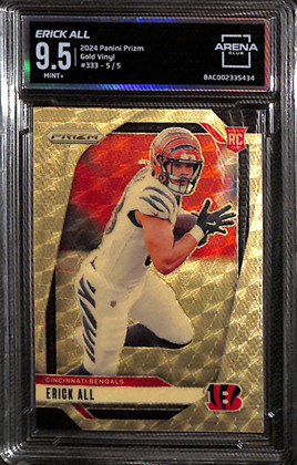 2024 Panini Prizm Prizms Gold Vinyl 333 Erick All Rookie 5/5 Arena 9.5 MINT+