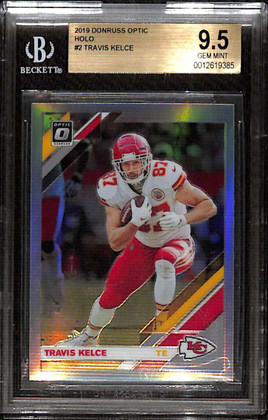 2019 Donruss Optic Holo 2 Travis Kelce BGS 9.5 GEM MINT