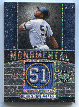 2024 Leaf A Bronx Legacy Monumental Silver Sparkle m3 Bernie Williams Patch 3/4