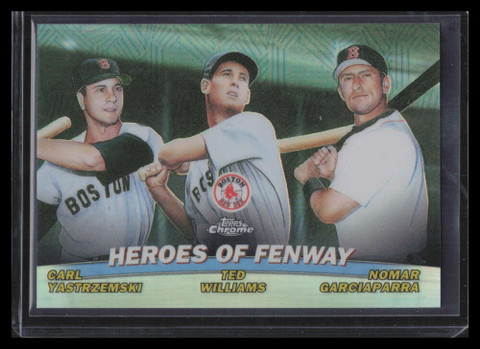 2001 Topps Chrome Combos Refractor tc13 Fenway Garciaparra Yastrzemski Williams