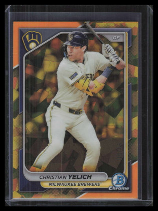 2024 Bowman Chrome Sapphire Gold Refractor 14 Christian Yelich 46/50