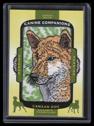 2018 Upper Deck Goodwin Champions Canine Companions cc166 Canaan Dog Patch