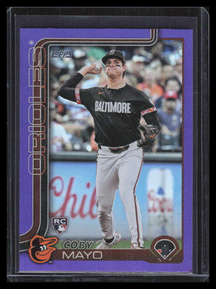 2025 Topps Purple Rainbow Foil 20 Coby Mayo Rookie 67/250