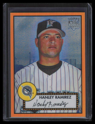 2006 Topps '52 Chrome Gold Refractor 20 Hanley Ramirez UER Rookie 44/52