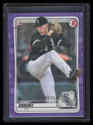 2020 Bowman Draft Purple bd95 Garrett Crochet Rookie 69/250