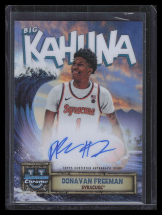2024-25 Bowman Chrome University Big Kahuna Autographs Donavan Freeman RC Auto