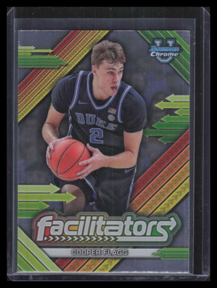 2024-25 Bowman Chrome University Facilitators f10 Cooper Flagg Rookie 153194