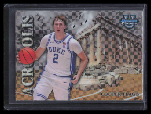 2024-25 Bowman Chrome University Acropolis X-Fractor a1 Cooper Flagg Rookie