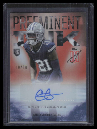 2024 Topps Signature Class Ink Autographs Orange Caelen Carson Rookie Auto 18/50