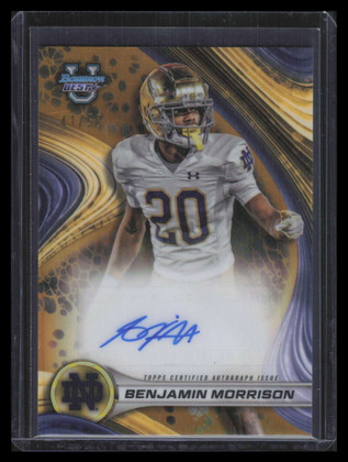 2024 Bowman's Best U Autographs Gold Refractor Benjamin Morrison RC Auto 41/50