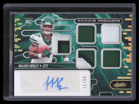 2024 Absolute RPM Autographs 214 Malachi Corley Rookie 5 Patch Auto 11/99