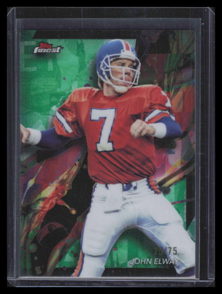 2024 Finest Green Refractor 22 John Elway 75/75 Common