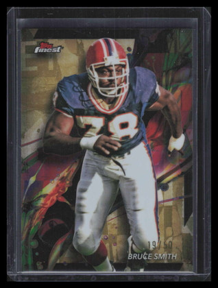 2024 Finest Gold Refractor 9 Bruce Smith 19/50 Common