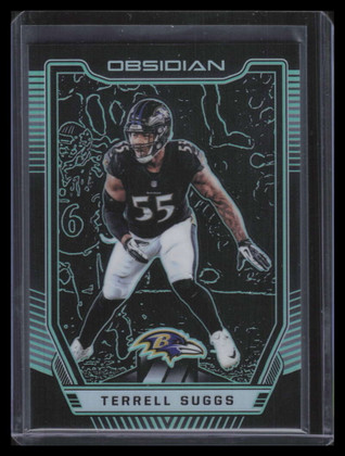 2018 Panini Obsidian Electric Etch Green 22 Terrell Suggs 22/25